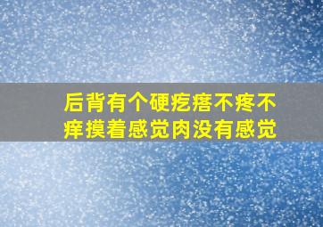 后背有个硬疙瘩不疼不痒摸着感觉肉没有感觉