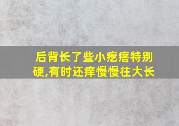 后背长了些小疙瘩特别硬,有时还痒慢慢往大长