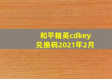 和平精英cdkey兑换码2021年2月