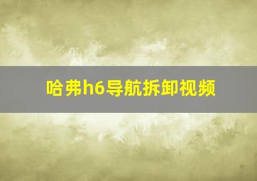 哈弗h6导航拆卸视频