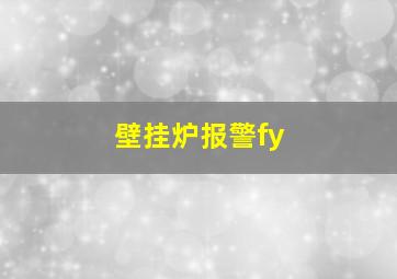 壁挂炉报警fy