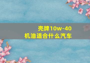 壳牌10w-40机油适合什么汽车