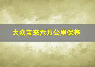 大众宝来六万公里保养