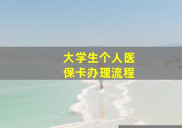 大学生个人医保卡办理流程