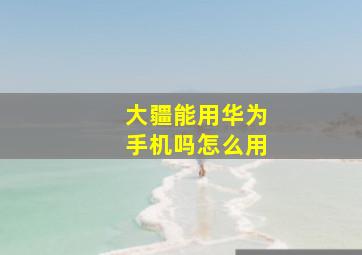 大疆能用华为手机吗怎么用