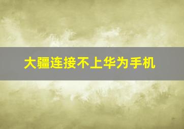 大疆连接不上华为手机