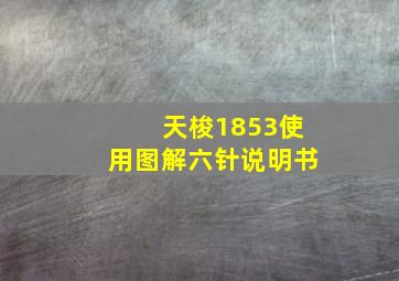 天梭1853使用图解六针说明书