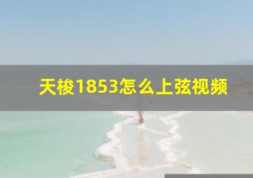 天梭1853怎么上弦视频