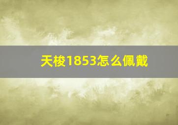 天梭1853怎么佩戴