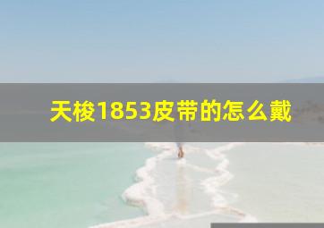 天梭1853皮带的怎么戴