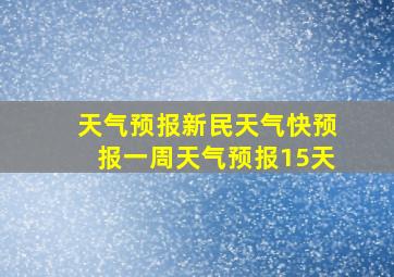 天气预报新民天气快预报一周天气预报15天