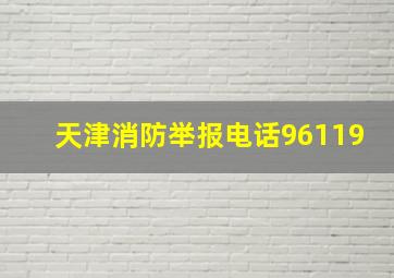 天津消防举报电话96119