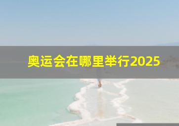 奥运会在哪里举行2025