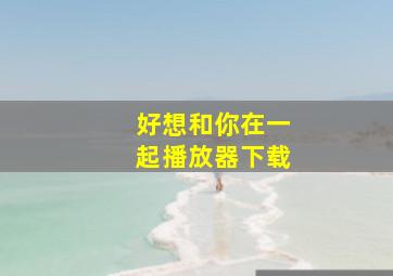 好想和你在一起播放器下载