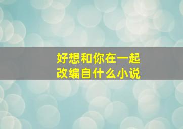 好想和你在一起改编自什么小说