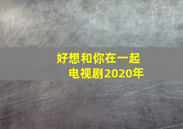 好想和你在一起电视剧2020年