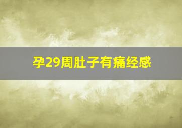 孕29周肚子有痛经感