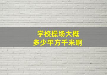 学校操场大概多少平方千米啊