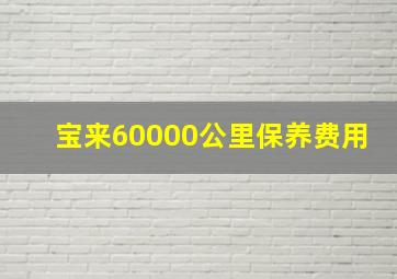 宝来60000公里保养费用