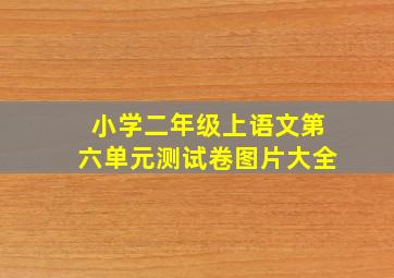 小学二年级上语文第六单元测试卷图片大全