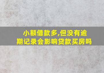 小额借款多,但没有逾期记录会影响贷款买房吗