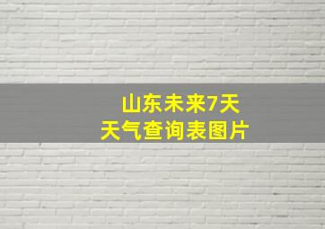 山东未来7天天气查询表图片