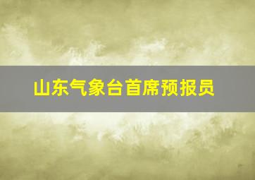 山东气象台首席预报员