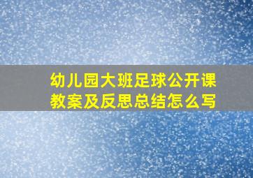 幼儿园大班足球公开课教案及反思总结怎么写