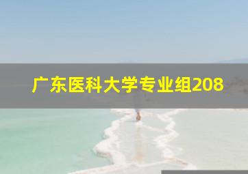 广东医科大学专业组208