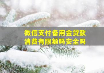 微信支付备用金贷款消费有限额吗安全吗