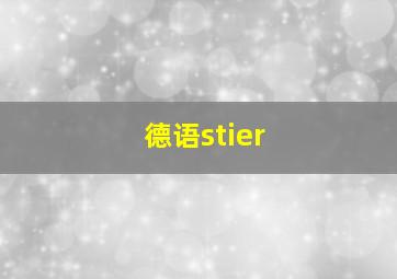 德语stier