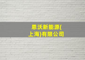 恩沃新能源(上海)有限公司