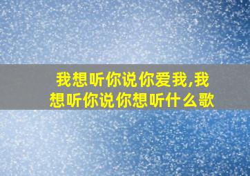 我想听你说你爱我,我想听你说你想听什么歌