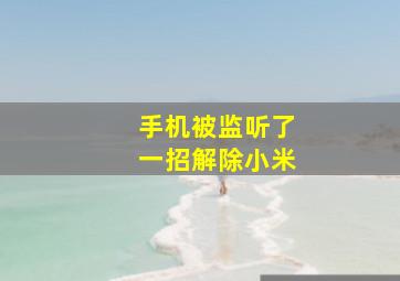 手机被监听了一招解除小米