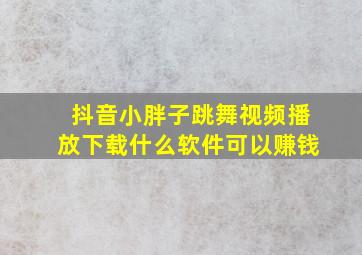 抖音小胖子跳舞视频播放下载什么软件可以赚钱