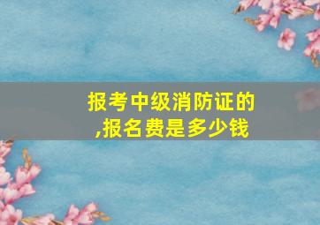 报考中级消防证的,报名费是多少钱