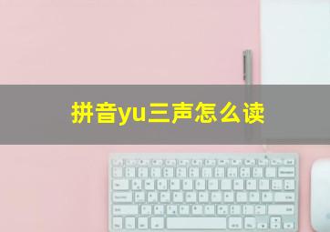 拼音yu三声怎么读