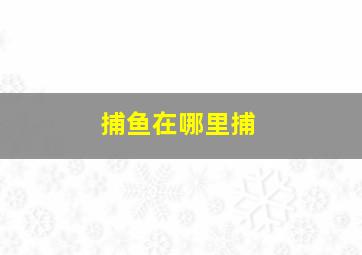 捕鱼在哪里捕