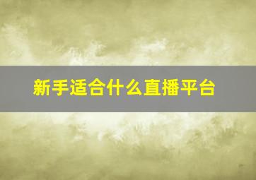 新手适合什么直播平台