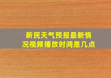 新民天气预报最新情况视频播放时间是几点