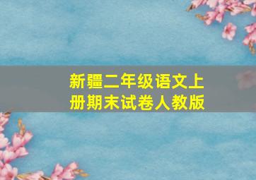 新疆二年级语文上册期末试卷人教版