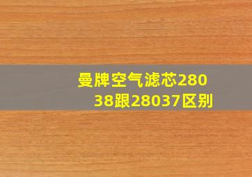 曼牌空气滤芯28038跟28037区别