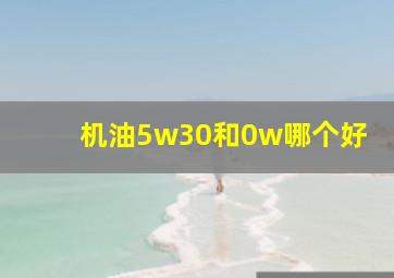 机油5w30和0w哪个好