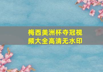 梅西美洲杯夺冠视频大全高清无水印