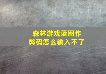 森林游戏蓝图作弊码怎么输入不了