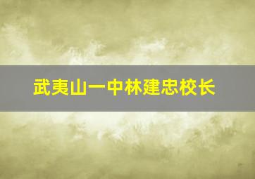 武夷山一中林建忠校长