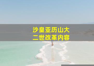 沙皇亚历山大二世改革内容