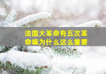 法国大革命有五次革命嘛为什么这么重要