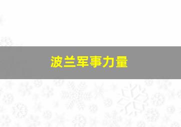 波兰军事力量