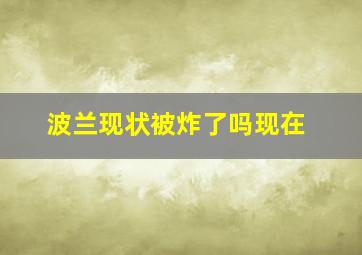 波兰现状被炸了吗现在